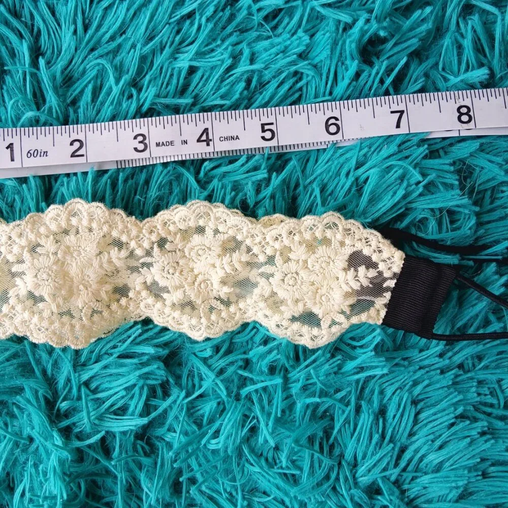 Lace Wide Stretch Headband Headwrap